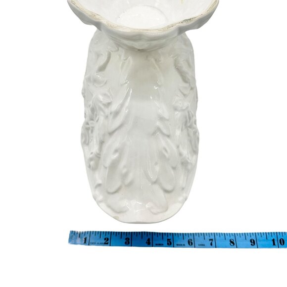 Antique Alcabaca Portugal Planter Centerpiece Fruit Bowl White Ceramic 17x8x6.5 - Picture 10 of 11